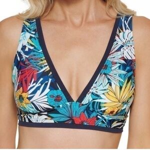 NWT Tommy Hilfiger Floral Bikini Swim Top Large